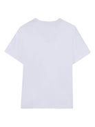 T-shirt per bambini DKNY Kids bianca con logo sul davanti - Rubino Kids