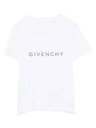 T-shirt per bambini Givenchy Kids bianca con logo sul davanti - Rubino Kids