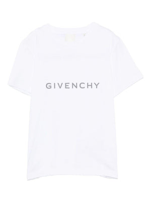 T-shirt per bambini Givenchy Kids bianca con logo sul davanti