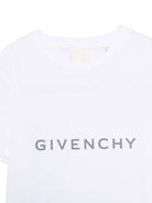 T-shirt per bambini Givenchy Kids bianca con logo sul davanti - Rubino Kids