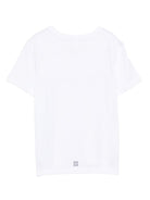 T-shirt per bambini Givenchy Kids bianca con logo sul davanti - Rubino Kids