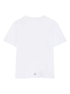 T-shirt per bambini Givenchy Kids bianca con stampa con logo - Rubino Kids