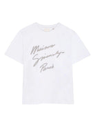 T-shirt per bambini Givenchy Kids bianca con stampa con logo - Rubino Kids
