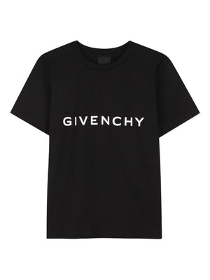 T-shirt per bambini Givenchy Kids nero con caratteristicmo motivo 4G