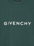 T-shirt per bambini Givenchy Kids verde con logo - Rubino Kids