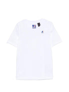 T-shirt per bambini K Way Kids bianca con dettaglio logo - Rubino Kids