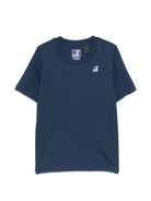 T-shirt per bambini K Way Kids blu con dettaglio logo - Rubino Kids