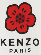 T-shirt per bambini Kenzo Kids bianco con stampa a fiori - Rubino Kids