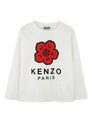 Kenzo Kids white floral print T-shirt for children