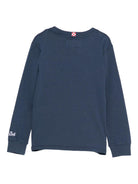 T-shirt per bambini MC2 Saint Barth Kids blu con ricamo Snoopy sul davanti - Rubino Kids