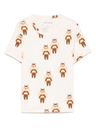 T-shirt per bambini Mini Rodini beige con stampa grafica - Rubino Kids
