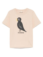 T-shirt per bambini Mini Rodini beige con stampa grafica - Rubino Kids
