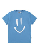 T-shirt per bambini Molo azzurra con stampa smile - Rubino Kids