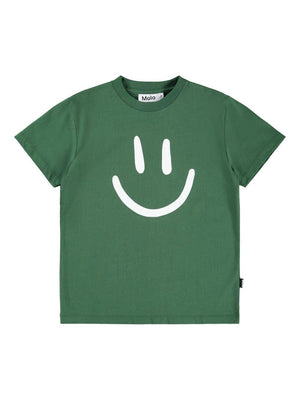 T-shirt per bambini Molo verde con stampa sul davanti