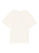 T-shirt per bambini Moschino Kids beige con stampa e logo - Rubino Kids