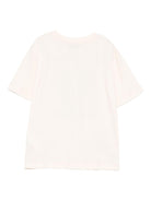 T-shirt per bambini Moschino Kids beige con stampa grafica - Rubino Kids