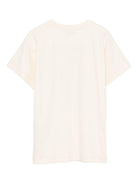 T-shirt per bambini Moschino Kids beige con stampa orsetto - Rubino Kids