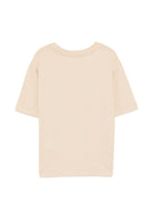 T-shirt per bambini Moschino Kids beige con stampa tre Teddy Bear - Rubino Kids