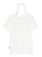 T-shirt per bambini Moschino Kids bianca con motivo Teddy Bear ricamato - Rubino Kids