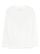 T-shirt per bambini Moschino Kids bianca con stampa Teddy Bear - Rubino Kids