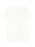 T-shirt per bambini Moschino Kids bianca con stampa Teddy - Rubino Kids