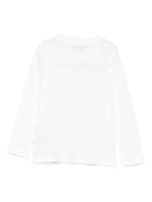 T-shirt per bambini Moschino Kids bianco con stampa grafica - Rubino Kids