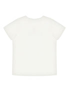 T-shirt per bambini Moschino Kids bianco con stampa grafica Teddy - Rubino Kids