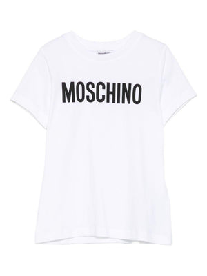 Moschino Kids white T-shirt with logo print