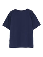 T-shirt per bambini Moschino Kids blu con stampa grafica - Rubino Kids