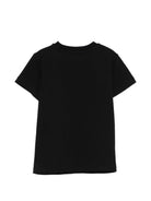 T-shirt per bambini Moschino Kids nera con ricamo Teddy Bear - Rubino Kids