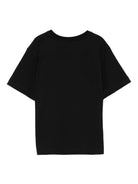 T-shirt per bambini Moschino Kids nera con stampa logo e scritta - Rubino Kids