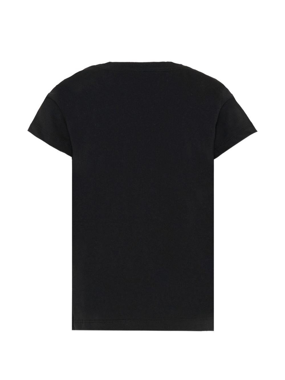 T-shirt per bambini Moschino Kids nera con stampa Teddy Bear - Rubino Kids