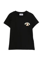 T-shirt per bambini Moschino Kids nera con stampa Teddy Bear - Rubino Kids