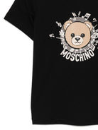 T-shirt per bambini Moschino Kids nero con stampa grafica - Rubino Kids