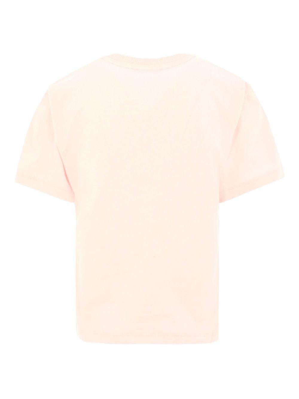 T-shirt per bambini Moschino Kids rosa con logo Teddy Bear - Rubino Kids