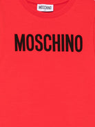 T-shirt per bambini Moschino Kids rossa con logo - Rubino Kids