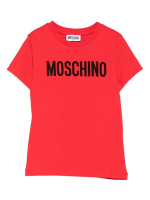 Moschino Kids red T-shirt with logo