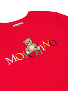 T-shirt per bambini Moschino Kids rossa con logo Teddy Bear - Rubino Kids