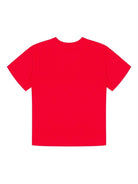 T-shirt per bambini Moschino Kids rossa con logo Teddy Bear - Rubino Kids