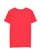 T-shirt per bambini Moschino Kids rossa con ricamo Teddy Bear - Rubino Kids