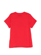 T-shirt per bambini Moschino Kids rossa con stampa grafica - Rubino Kids