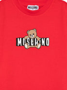 T-shirt per bambini Moschino Kids rossa con stampa grafica - Rubino Kids