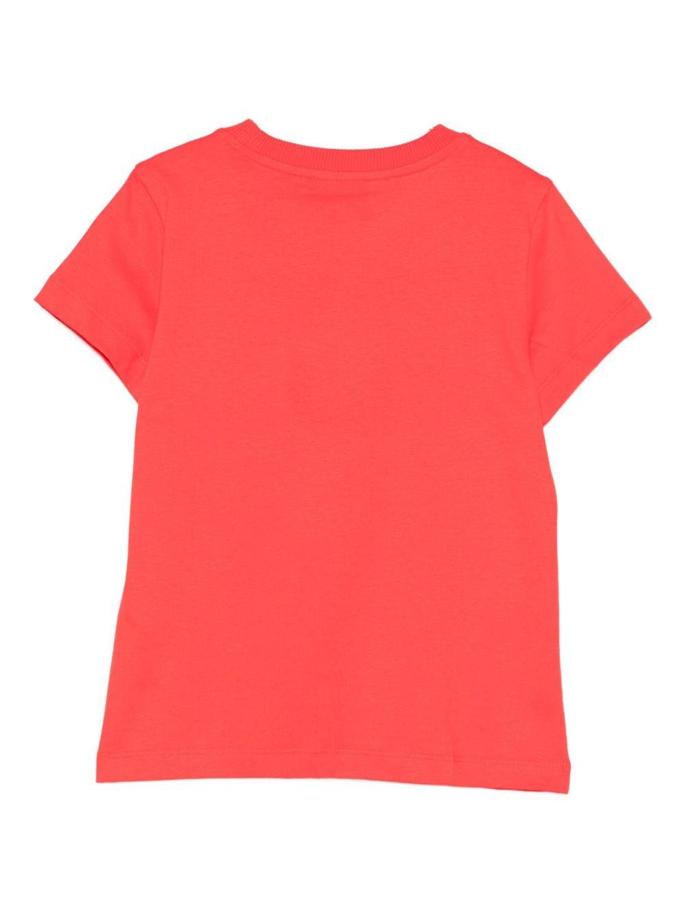 T-shirt per bambini Moschino Kids rosso con stampa grafica Teddy - Rubino Kids