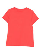 T-shirt per bambini Moschino Kids rosso con stampa grafica Teddy - Rubino Kids