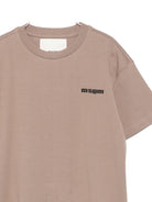 T-shirt per bambini MSGM Kids beige con logo sul davanti - Rubino Kids