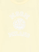 T-shirt per bambini MSGM Kids giallo con stampa sul davanti - Rubino Kids