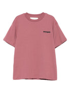 T-shirt per bambini MSGM Kids rosa con stampa logo - Rubino Kids