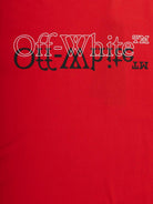 T-shirt per bambini Off - White Kids rossa con logo sul davanti - Rubino Kids