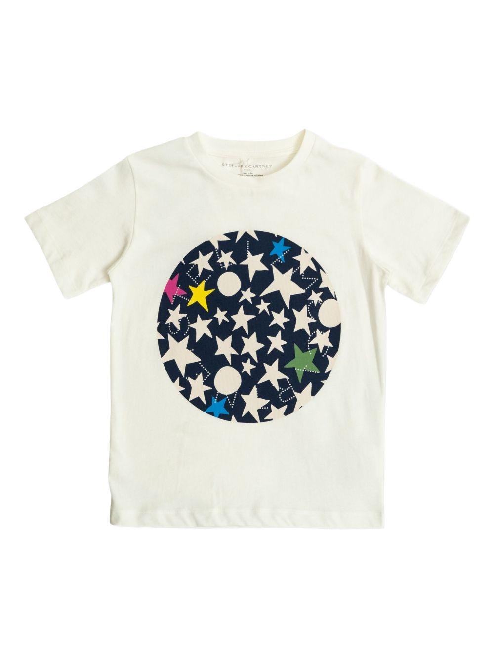 T-shirt per bambini Stella McCartney Kids bianco a maniche corte - Rubino Kids
