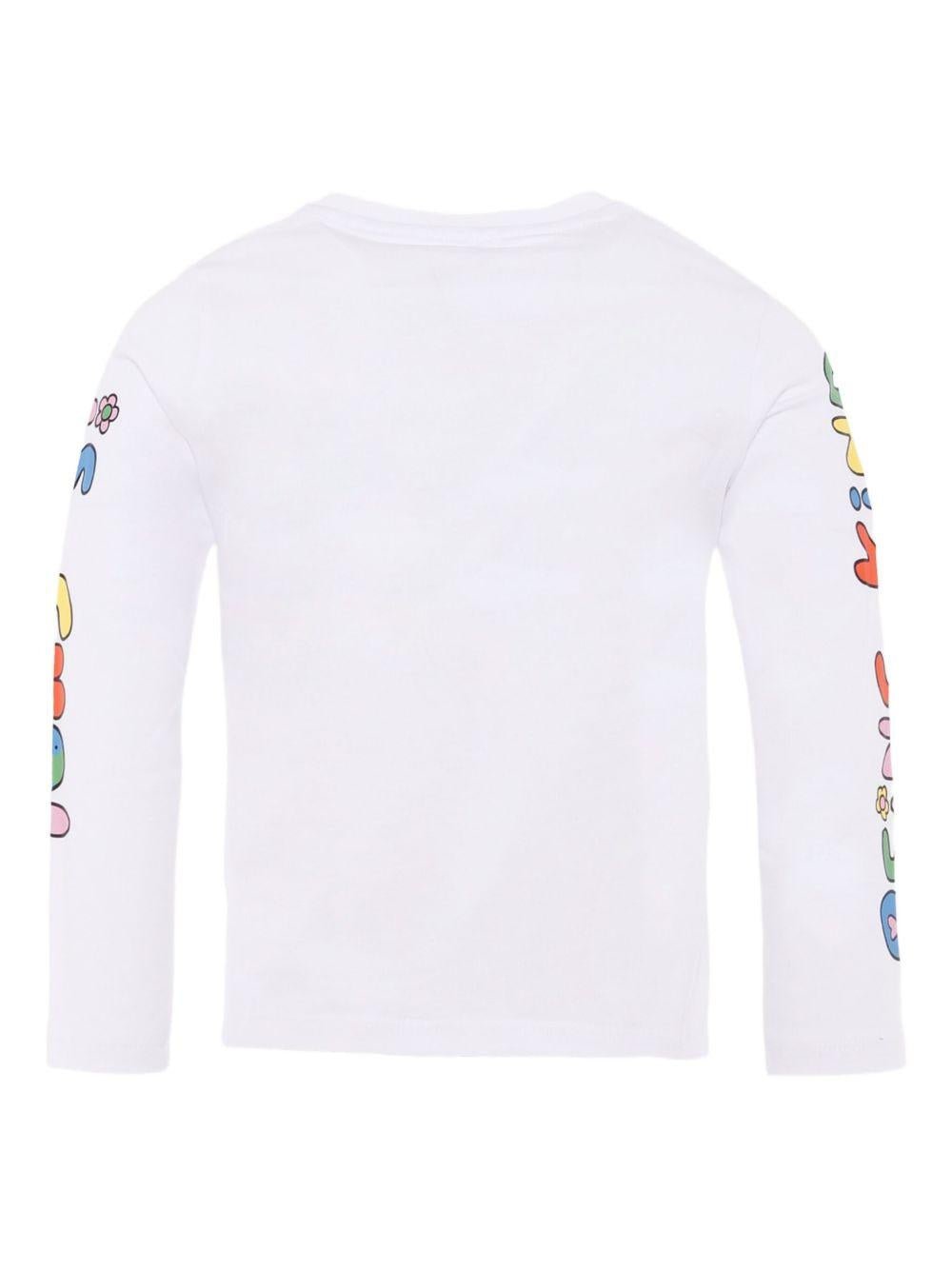 T-shirt per bambini Stella McCartney Kids bianco con stampa grafica - Rubino Kids